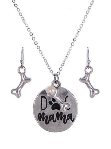 Dog Mama Necklace Set