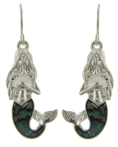 Abalone Mermaid Earrings