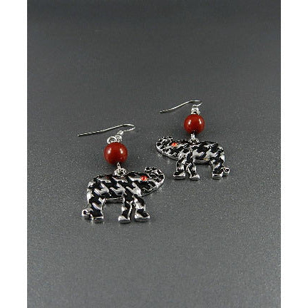 Houndstooth Elephant Earrings