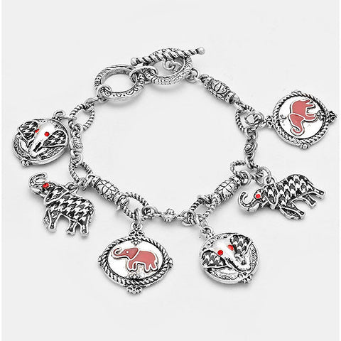 Houndstooth Elephant Bracelet