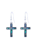 Abalone Cross Earrings