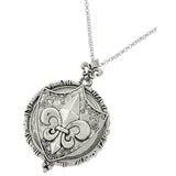 Fleur de Lis Magnifying Glass Necklace