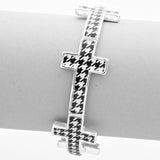 Houndstooth Cross Bracelet