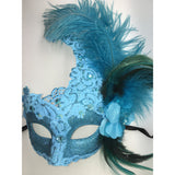 Light Blue Mardi Gras Mask