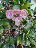 Uterus Shaker Badge Reel, Retractable Swivel Alligator Clip