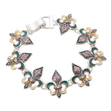 Fleur de Lis Link Magnetic Bracelet