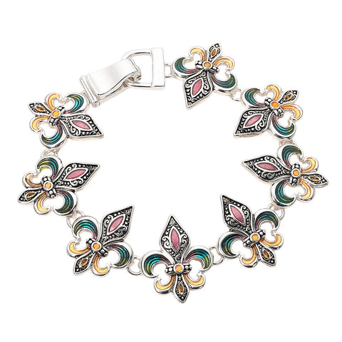Fleur de Lis Link Magnetic Bracelet