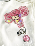 Uterus Shaker Badge Reel, Retractable Swivel Alligator Clip