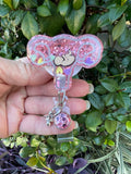 Uterus Shaker Badge Reel, Retractable Swivel Alligator Clip
