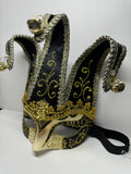 Masculine Mardi Gras Mask Black and Gold