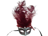 Mardi Gras Mask Red and Silver