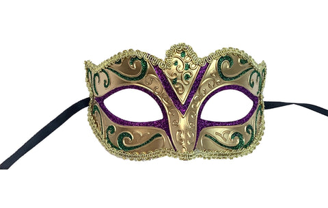 Mardi Gras Mask, Mardi Gras Colors, Black Satin Ties