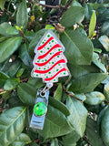 Christmas Tree Cake Badge Reel