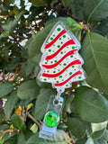Christmas Tree Cake Badge Reel