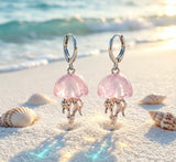 Pink Jellyfish Earrings