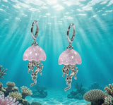 Pink Jellyfish Earrings