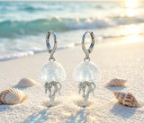 White Jellyfish Earrings