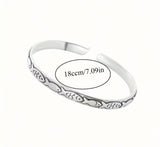 Silver-Tone Fish Open Cuff Bracelet
