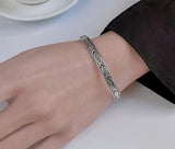 Silver-Tone Fish Open Cuff Bracelet