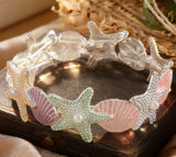 Pastel Seashell & Starfish Stretch Bracelet
