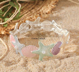 Pastel Seashell & Starfish Stretch Bracelet