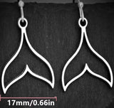 Whale Tail Drop Earrings