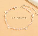 Pearl and Open Heart Anklet