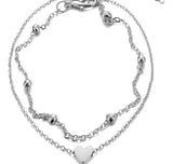 Double Strand Heart Anklet