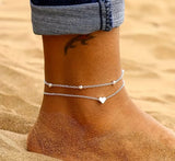 Double Strand Heart Anklet