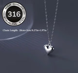 Silver Puffy Heart Anklet