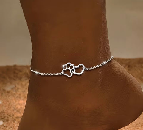 Paw Print Anklet