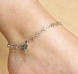 Silver Heart Anklet