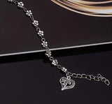 Silver Heart Anklet