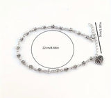 Silver Heart Anklet