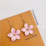 Pink Flower Earrings