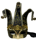 Masculine Mardi Gras Mask Black and Gold