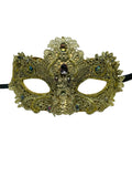 Lace Embellished Mardi Gras Mask Gold/Champagne