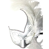 White and Silver Mardi Gras Mask