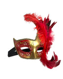 Red and Gold Mardi Gras Mask