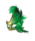 Green and Gold Mardi Gras Mask