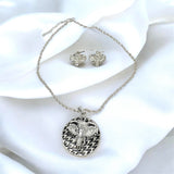 Elephant Houndstooth Necklace Set