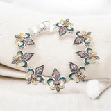 Fleur de Lis Link Magnetic Bracelet