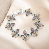Fleur de Lis Link Magnetic Bracelet