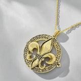 Fleur de Lis Magnifying Glass Necklace