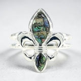 Abalone Fleur de Lis Bracelet