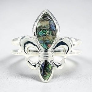 Abalone Fleur de Lis Bracelet