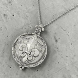 Fleur de Lis Magnifying Glass Necklace