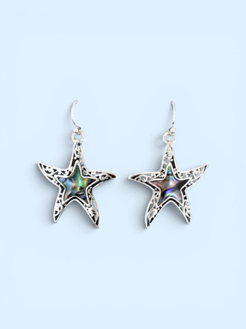 Abalone Starfish Earrings