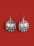Houndstooth Elephant Earrings.