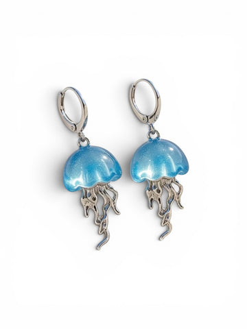 Blue Jellyfish Earrings